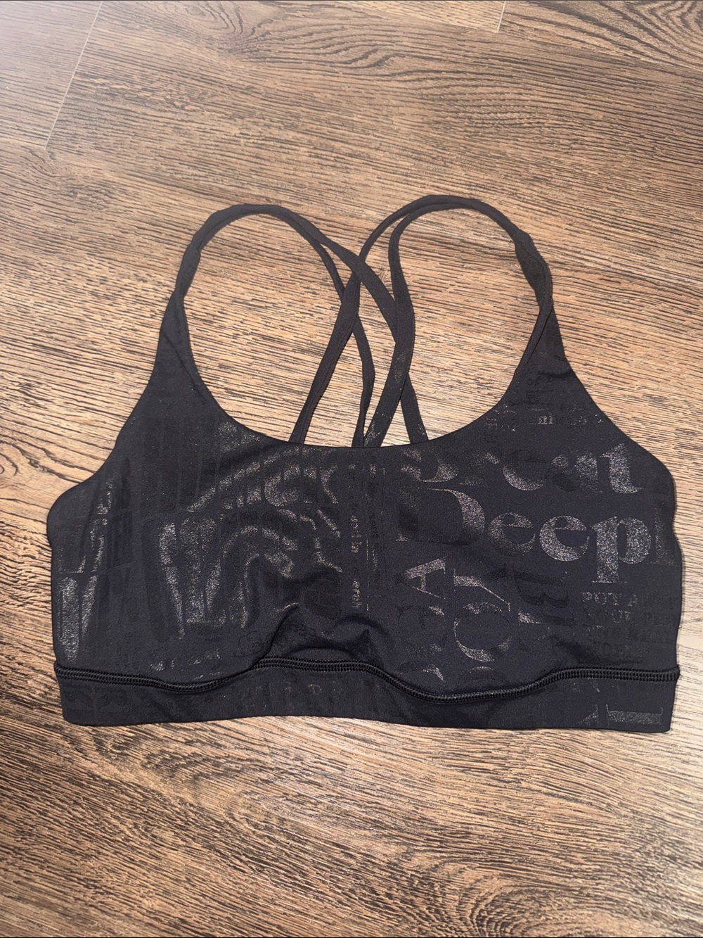 Lululemon Energy Bra Manifesto Black Foil - Picture 3 of 5